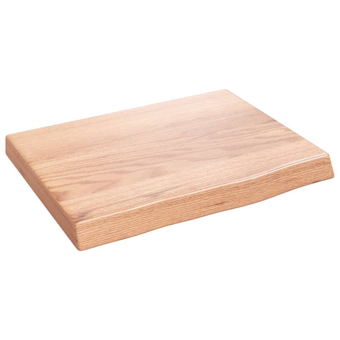 Raft de perete maro deschis 40x30x(2-4) cm lemn stejar tratat - WALTI WALTI