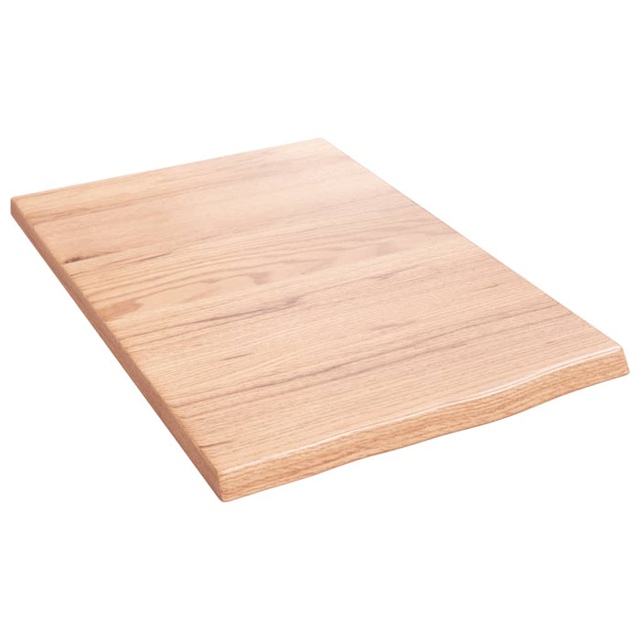 Poliță perete maro deschis 40x60x2 cm lemn masiv stejar tratat - WALTI WALTI