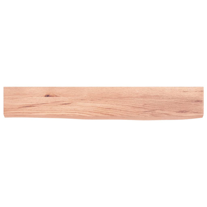 Poliță perete maro deschis 60x10x2 cm lemn masiv stejar tratat WALTI