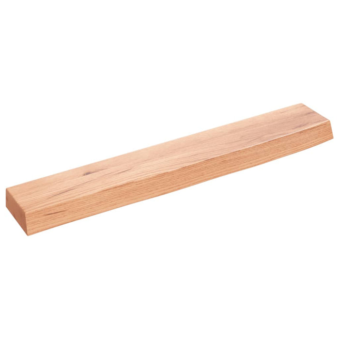 Raft perete maro deschis 60x10x4 cm lemn masiv stejar tratat - WALTI WALTI