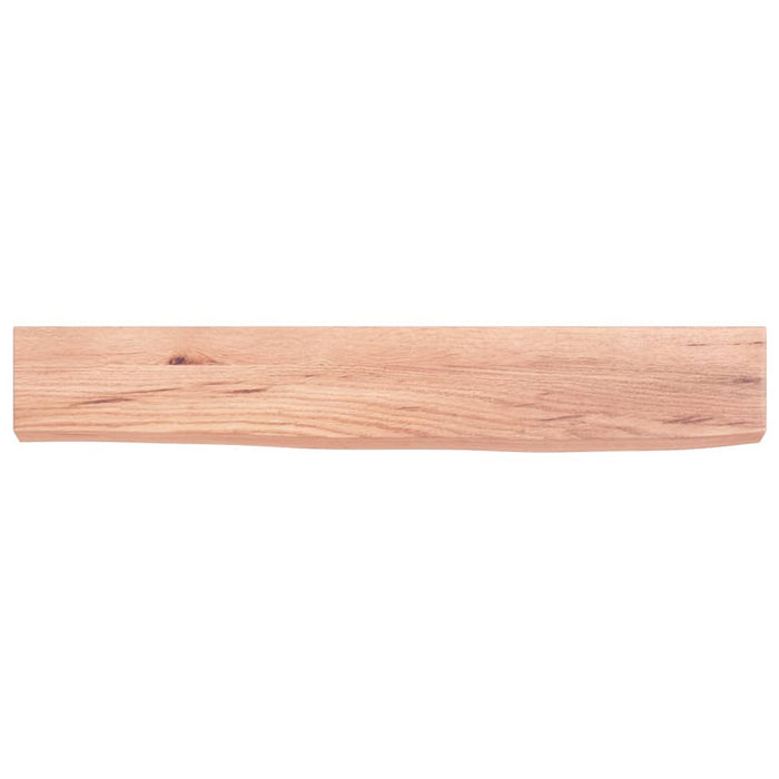 Raft perete maro deschis 60x10x4 cm lemn masiv stejar tratat - WALTI WALTI