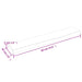 Raft perete maro deschis 60x10x4 cm lemn masiv stejar tratat - WALTI WALTI
