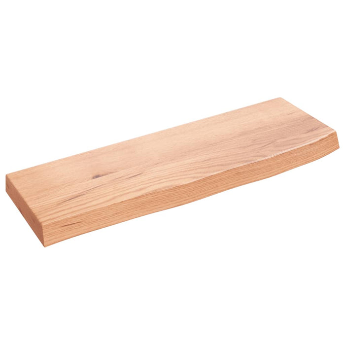 Poliță perete maro deschis 60x20x4 cm lemn masiv stejar tratat WALTI
