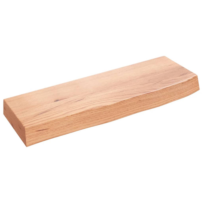 Poliță perete maro deschis 60x20x6 cm lemn masiv stejar tratat - WALTI WALTI