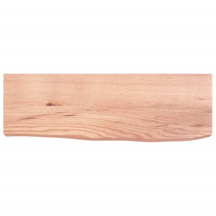 Poliță perete maro deschis 60x20x6 cm lemn masiv stejar tratat - WALTI WALTI