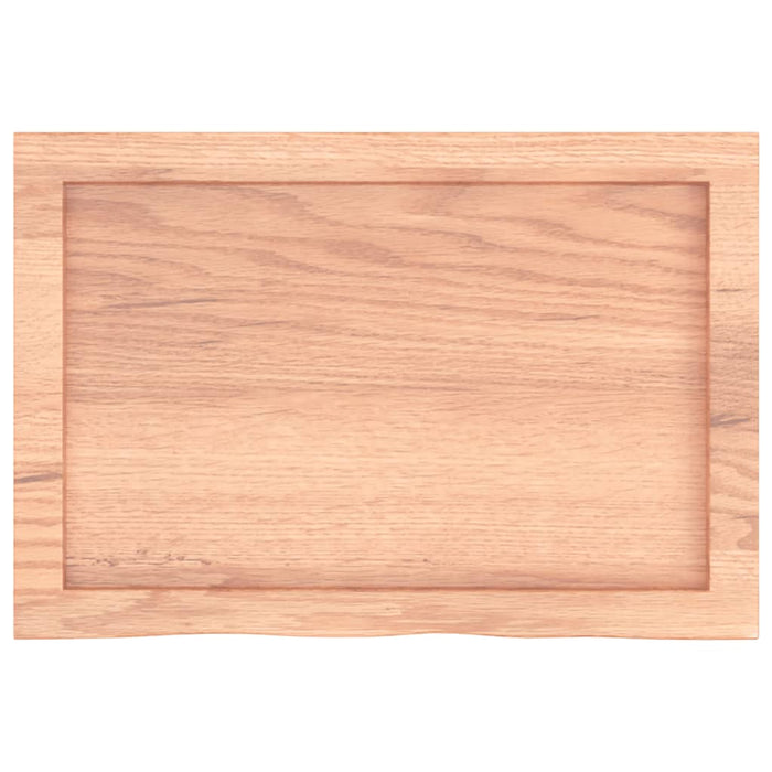 Raft de perete maro deschis 60x40x(2-4) cm lemn stejar tratat - WALTI WALTI