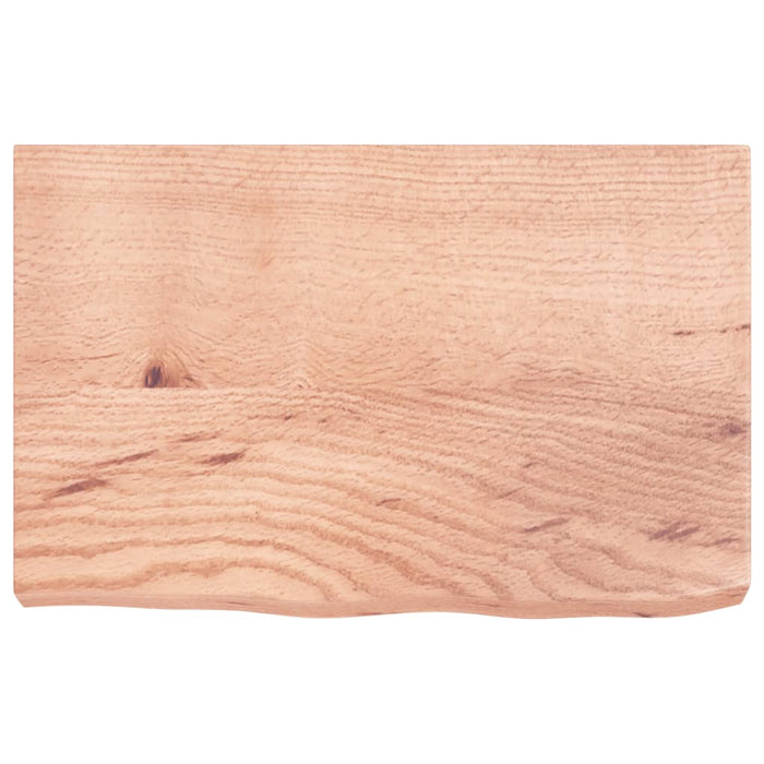 Raft de perete maro deschis 60x40x(2-6) cm lemn stejar tratat - WALTI WALTI