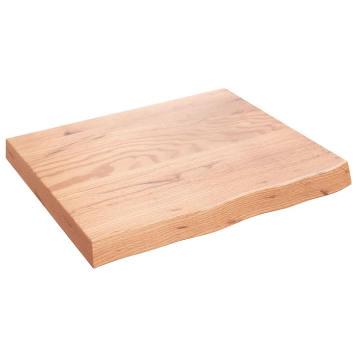 Raft de perete maro deschis 60x50x(2-6) cm lemn stejar tratat - WALTI WALTI