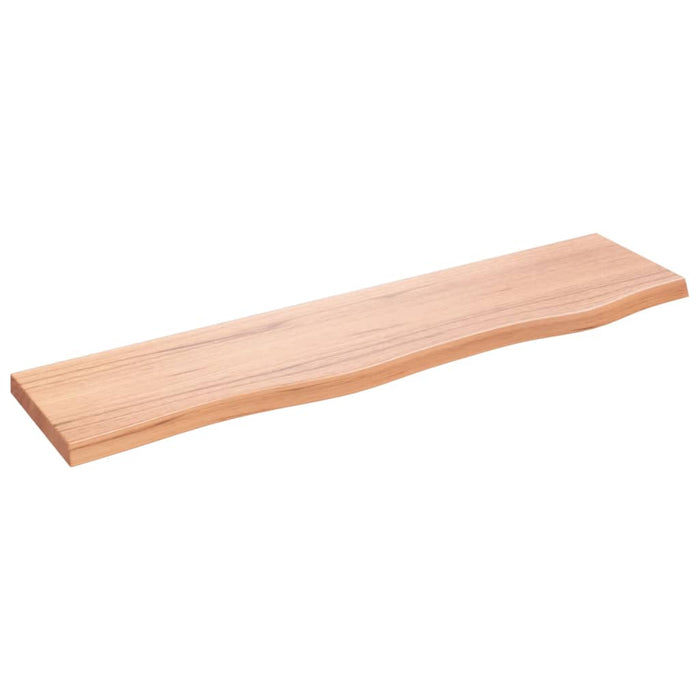 Poliță perete maro deschis 80x20x2 cm lemn masiv stejar tratat - WALTI WALTI