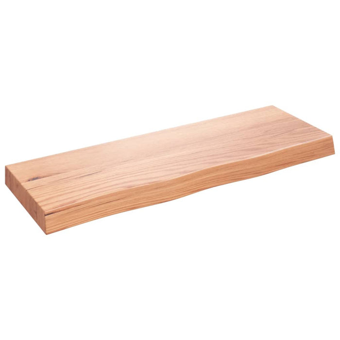 Raft de perete maro deschis 80x30x(2-6) cm lemn stejar tratat - WALTI WALTI