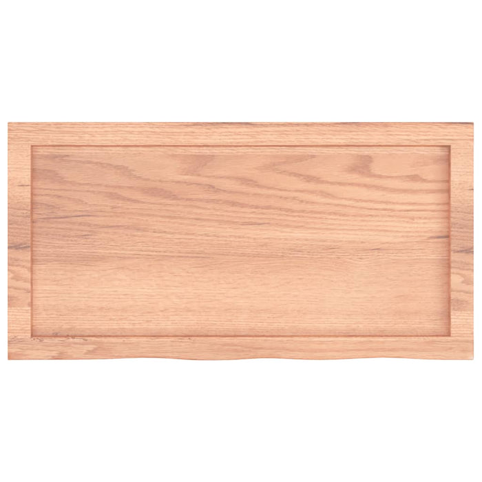 Raft de perete maro deschis 80x40x(2-4) cm lemn stejar tratat - WALTI WALTI