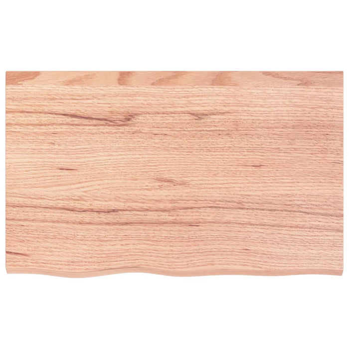Raft de perete maro deschis 80x50x(2-6) cm lemn stejar tratat - WALTI WALTI