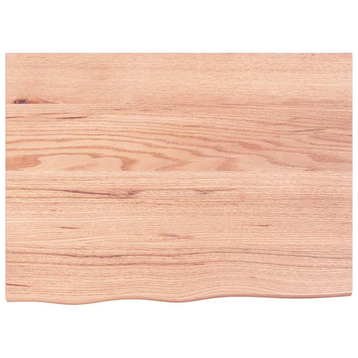Raft de perete maro deschis 80x60x(2-6) cm lemn stejar tratat - WALTI WALTI