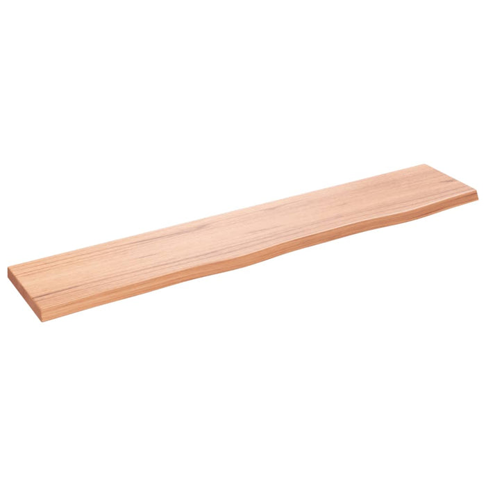 Raft de perete maro deschis 100x20x2cm lemn masiv stejar tratat - WALTI WALTI