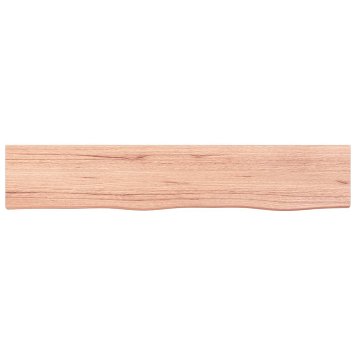 Raft de perete maro deschis 100x20x2cm lemn masiv stejar tratat - WALTI WALTI