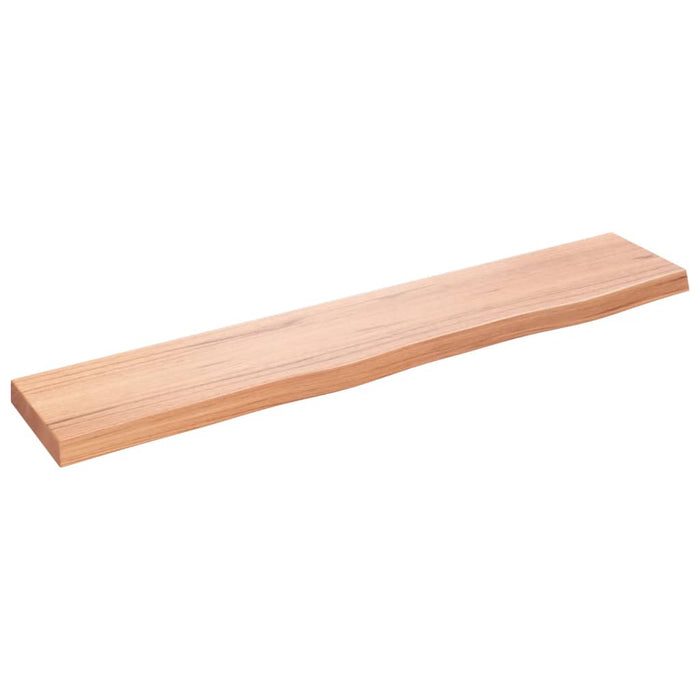 Poliță perete maro deschis 100x20x4 cm lemn masiv stejar tratat - WALTI WALTI
