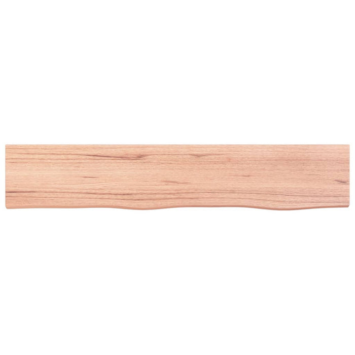 Poliță perete maro deschis 100x20x4 cm lemn masiv stejar tratat - WALTI WALTI