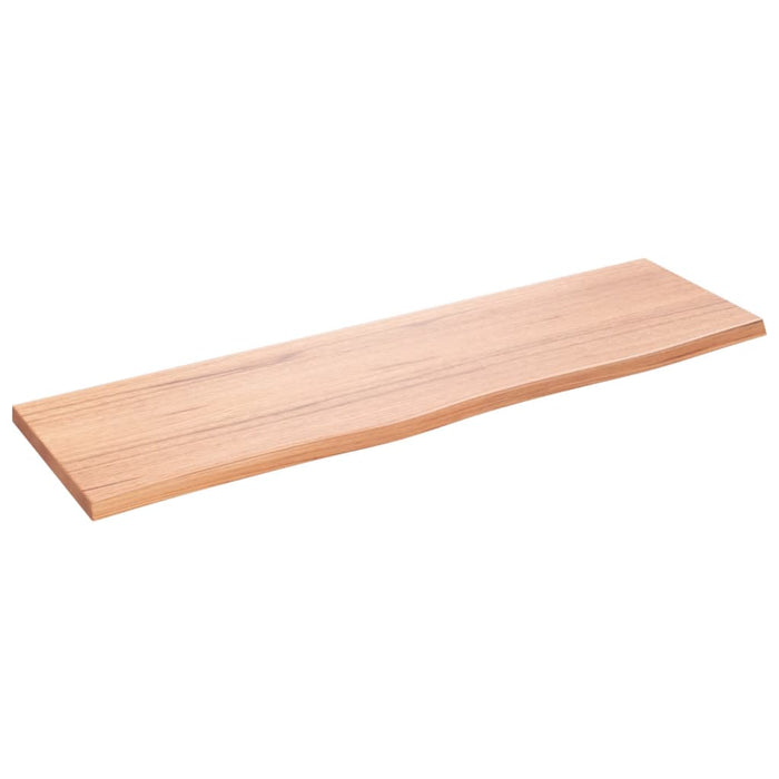 Poliță perete maro deschis 100x30x2 cm lemn masiv stejar tratat - WALTI WALTI
