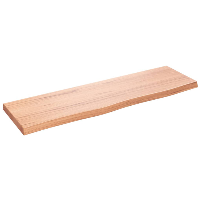 Raft de perete maro deschis 100x30x(2-4) cm lemn stejar tratat - WALTI WALTI
