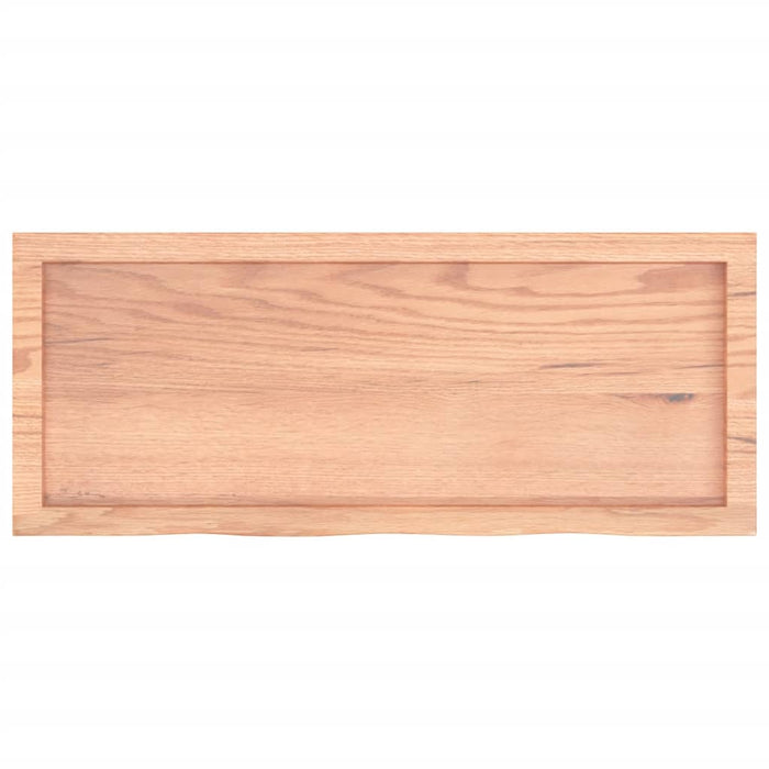 Raft de perete maro deschis 100x40x(2-4) cm lemn stejar tratat - WALTI WALTI