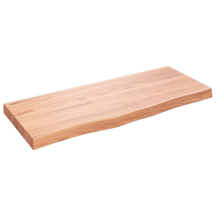 Raft de perete maro deschis 100x40x(2-6) cm lemn stejar tratat - WALTI WALTI