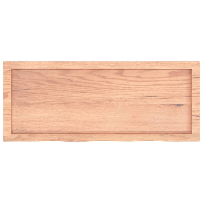 Raft de perete maro deschis 100x40x(2-6) cm lemn stejar tratat - WALTI WALTI