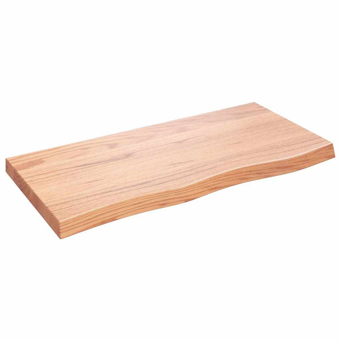 Raft de perete maro deschis 100x50x(2-6) cm lemn stejar tratat - WALTI WALTI