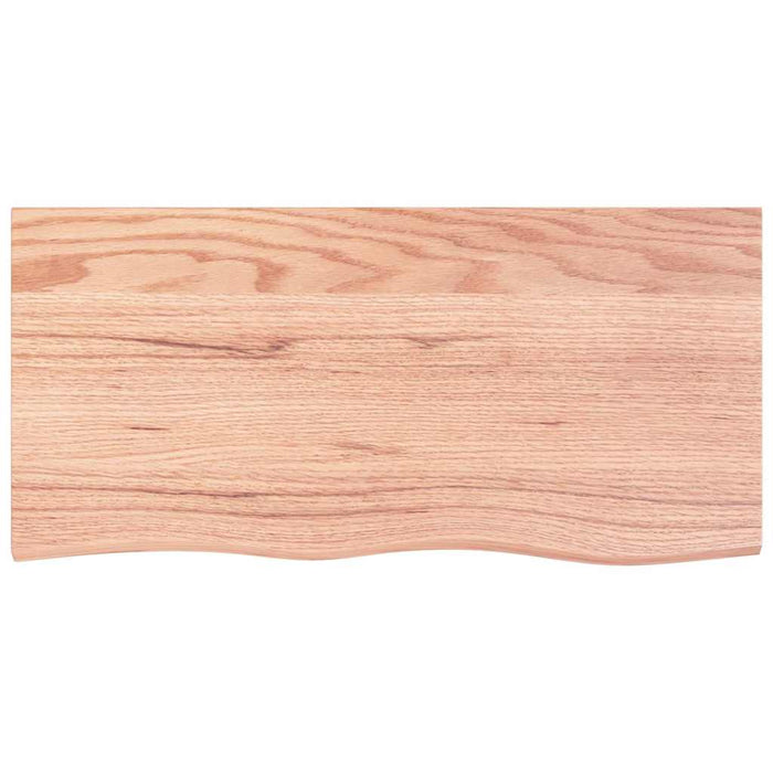 Raft de perete maro deschis 100x50x(2-6) cm lemn stejar tratat - WALTI WALTI