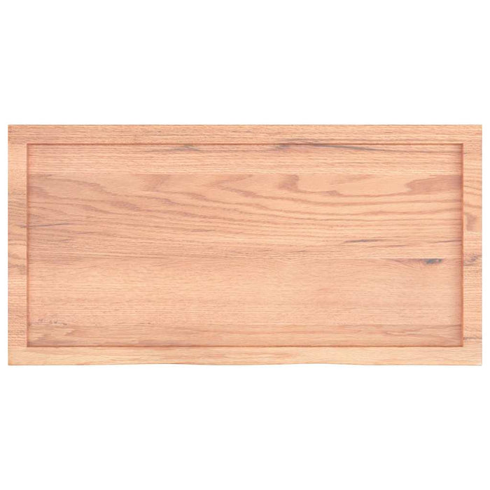 Raft de perete maro deschis 100x50x(2-6) cm lemn stejar tratat - WALTI WALTI