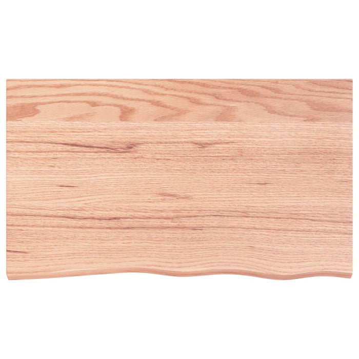 Raft de perete maro deschis 100x60x(2-4) cm lemn stejar tratat - WALTI WALTI