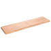 Raft de perete maro deschis 120x30x(2-4) cm lemn stejar tratat - WALTI WALTI