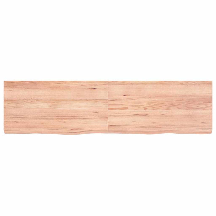 Raft de perete maro deschis 120x30x(2-4) cm lemn stejar tratat - WALTI WALTI