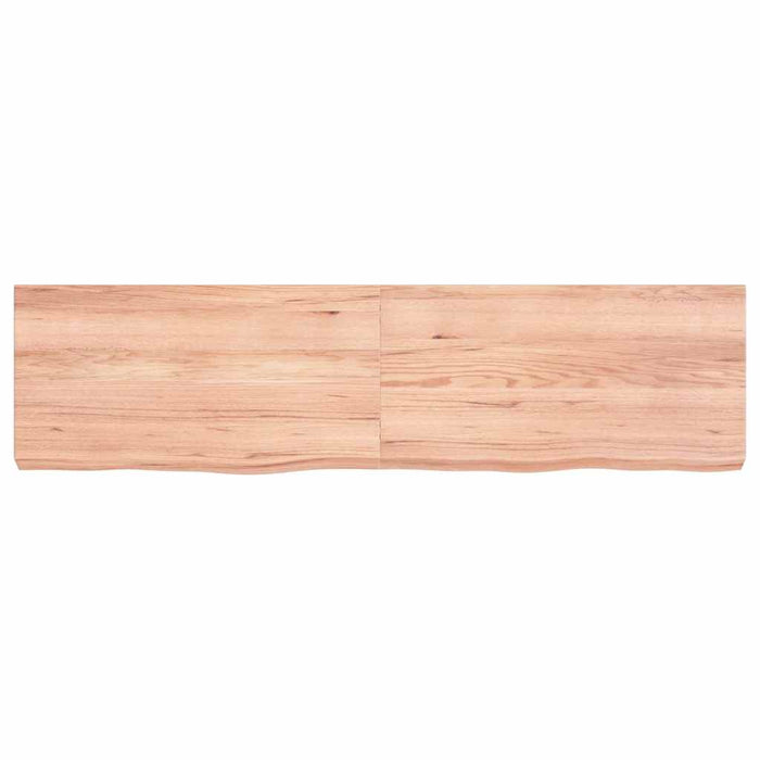 Raft de perete maro deschis 120x30x(2-6) cm lemn stejar tratat WALTI