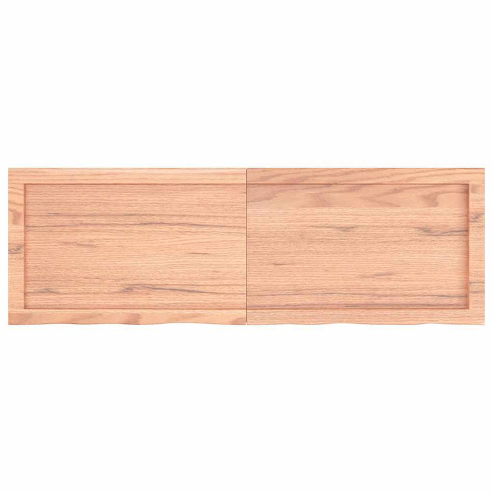 Raft de perete maro deschis 120x40x(2-4) cm lemn stejar tratat - WALTI WALTI