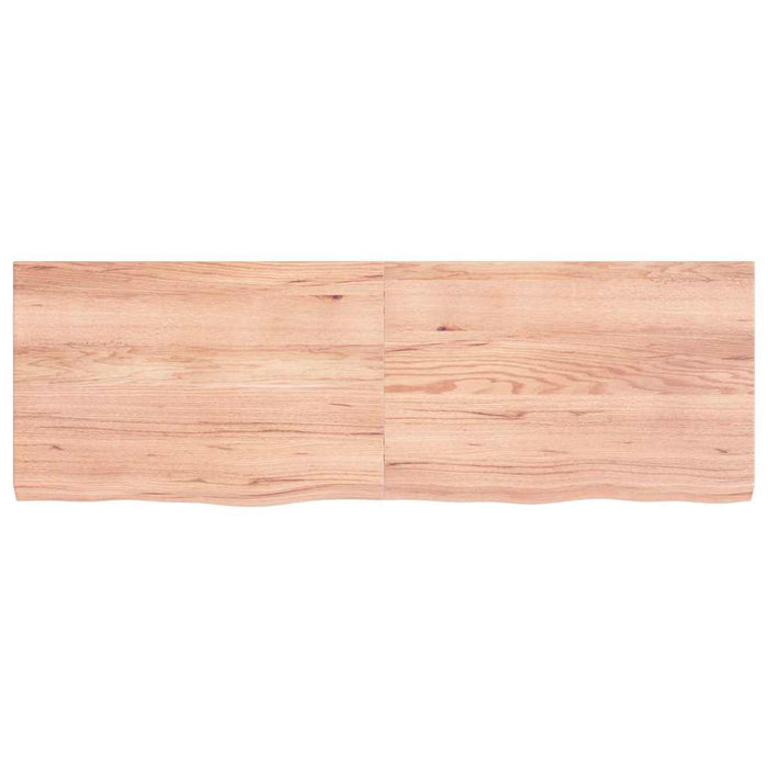 Raft de perete maro deschis 120x40x(2-4) cm lemn stejar tratat - WALTI WALTI