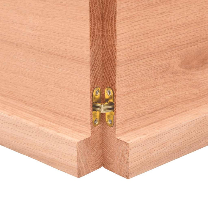 Raft de perete maro deschis 120x40x(2-4) cm lemn stejar tratat - WALTI WALTI