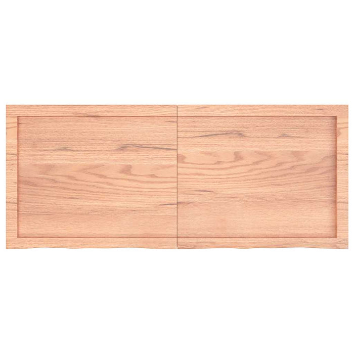 Raft de perete maro deschis 120x50x(2-6) cm lemn stejar tratat - WALTI WALTI