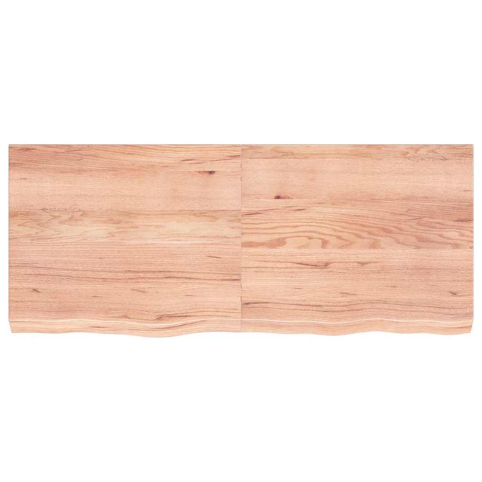 Raft de perete maro deschis 120x50x(2-6) cm lemn stejar tratat - WALTI WALTI