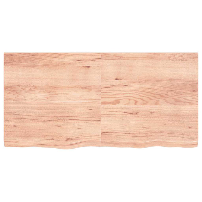 Raft de perete maro deschis 120x60x(2-4) cm lemn stejar tratat - WALTI WALTI