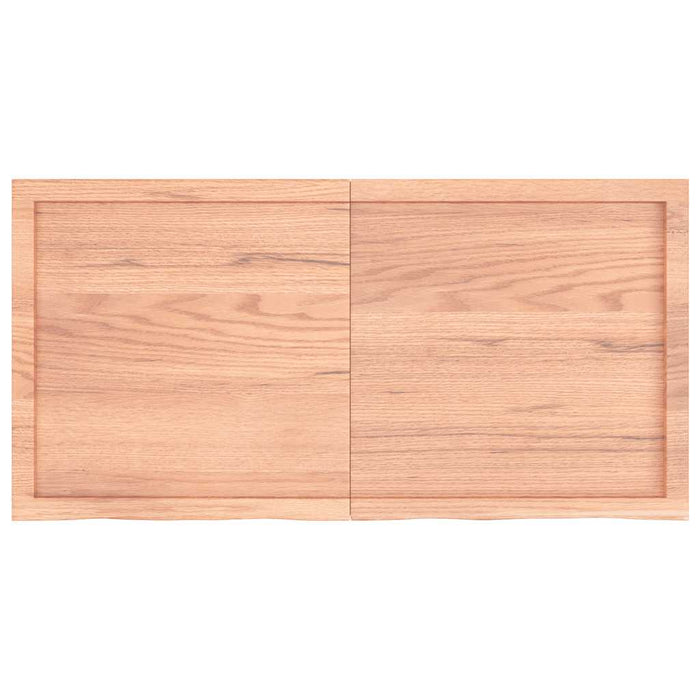 Raft de perete maro deschis 120x60x(2-6) cm lemn stejar tratat - WALTI WALTI