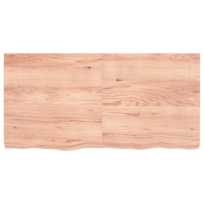 Raft de perete maro deschis 120x60x(2-6) cm lemn stejar tratat - WALTI WALTI