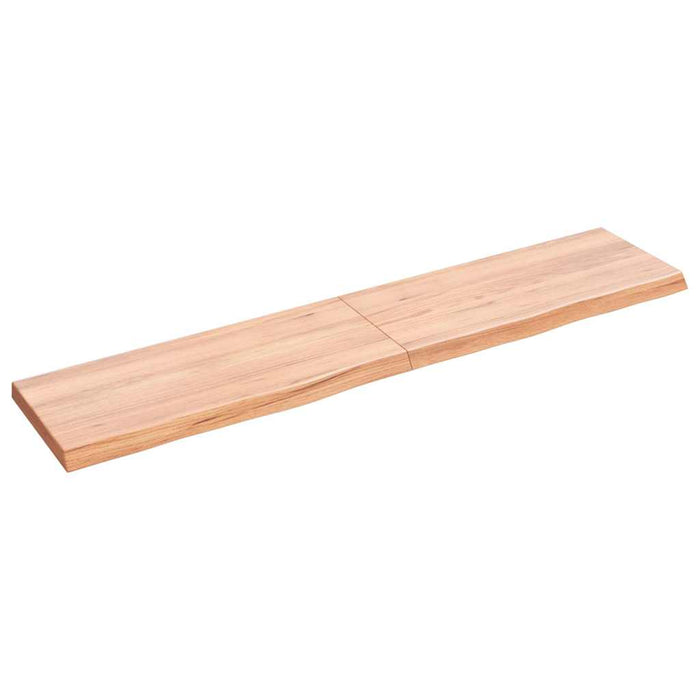 Raft de perete maro deschis 140x30x(2-4) cm lemn stejar tratat - WALTI WALTI