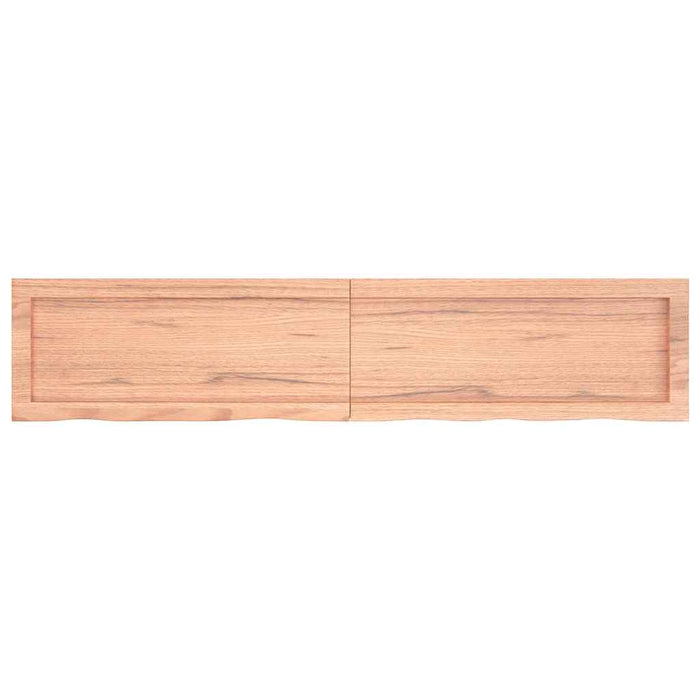 Raft de perete maro deschis 140x30x(2-4) cm lemn stejar tratat - WALTI WALTI