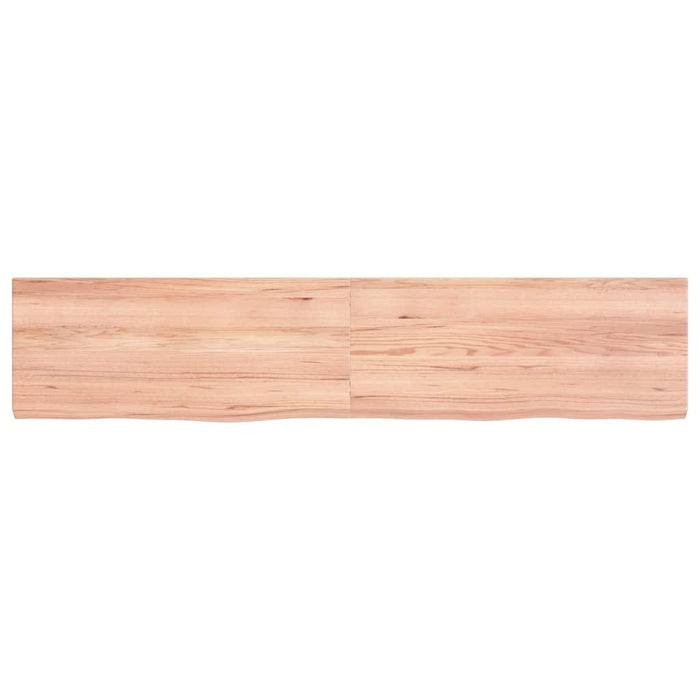 Raft de perete maro deschis 140x30x(2-4) cm lemn stejar tratat - WALTI WALTI