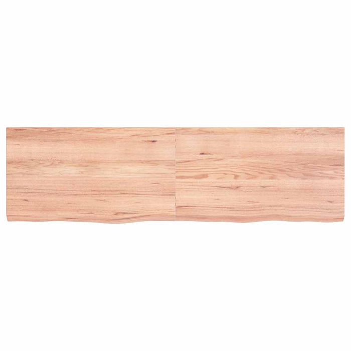 Raft de perete maro deschis 140x40x(2-4) cm lemn stejar tratat - WALTI WALTI