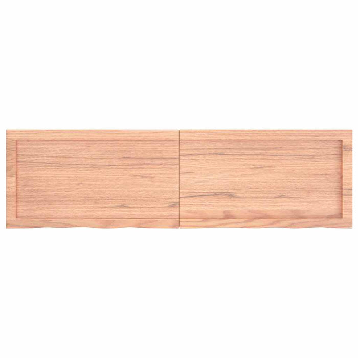 Raft de perete maro deschis 140x40x(2-6) cm lemn stejar tratat WALTI