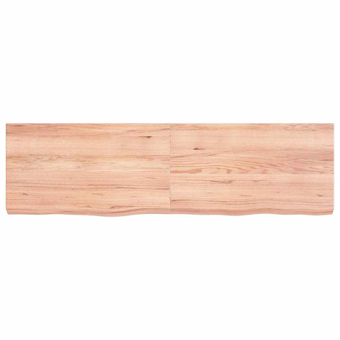 Raft de perete maro deschis 140x40x(2-6) cm lemn stejar tratat WALTI