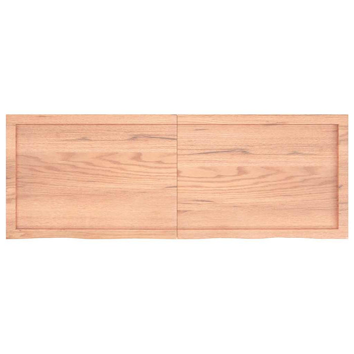 Raft de perete maro deschis 140x50x(2-4) cm lemn stejar tratat - WALTI WALTI