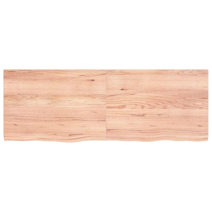 Raft de perete maro deschis 140x50x(2-4) cm lemn stejar tratat - WALTI WALTI