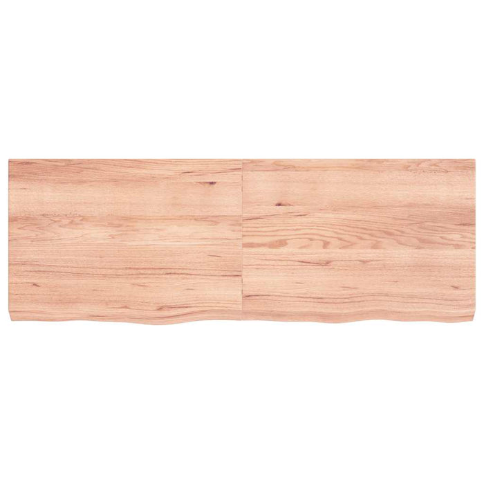Raft de perete maro deschis 140x50x(2-6) cm lemn stejar tratat - WALTI WALTI